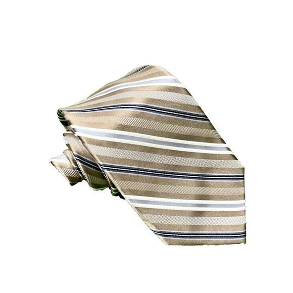 Michael Kors Men's Blue Striped Tie  100% Silk Made in China New With Tag - Picture 3 of 7